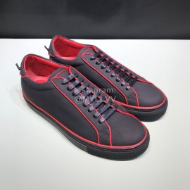 Givenchy Leather Lace Up Casual Shoes For Men Red