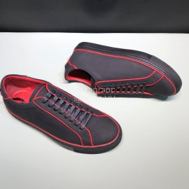 Givenchy Leather Lace Up Casual Shoes For Men Red