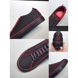 Givenchy Leather Lace Up Casual Shoes For Men Red