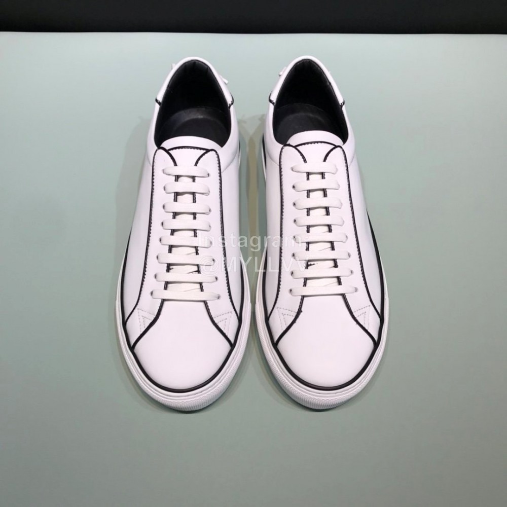 Givenchy White Leather Lace Up Casual Shoes For Men 