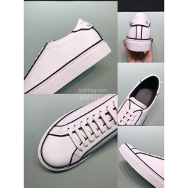 Givenchy White Leather Lace Up Casual Shoes For Men 