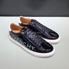 Givenchy Patent Leather Lace Up Casual Shoes For Men Black