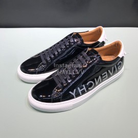 Givenchy Patent Leather Lace Up Casual Shoes For Men Black