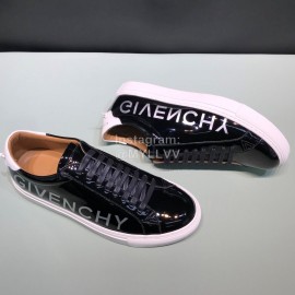 Givenchy Patent Leather Lace Up Casual Shoes For Men Black