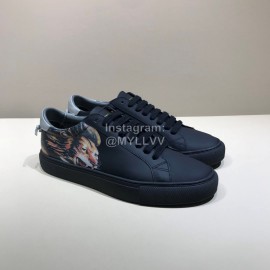 Givenchy Tiger Printed Leather Casual Shoes For Men Black