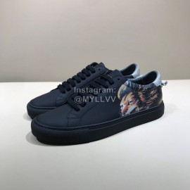 Givenchy Tiger Printed Leather Casual Shoes For Men Black