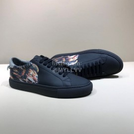 Givenchy Tiger Printed Leather Casual Shoes For Men Black