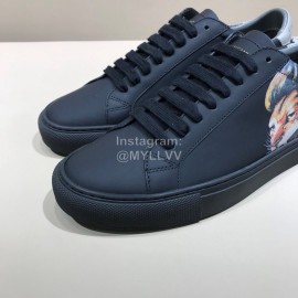 Givenchy Tiger Printed Leather Casual Shoes For Men Black