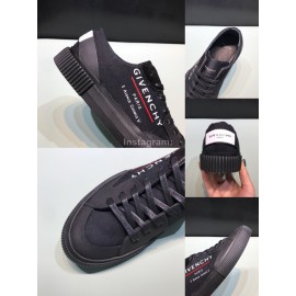 Givenchy Fashion Embroidery Canvas Shoes For Men Black