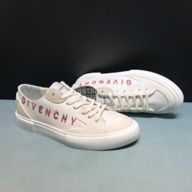 Givenchy Fashion Embroidery Canvas Shoes For Men White