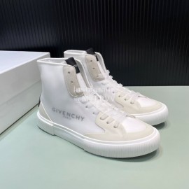 Givenchy Fashion Letter Transparent High Top Sneakers For Men And Women Beige