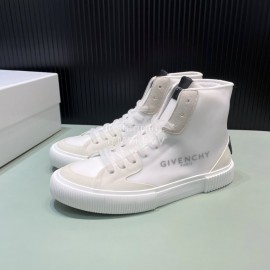 Givenchy Fashion Letter Transparent High Top Sneakers For Men And Women Beige