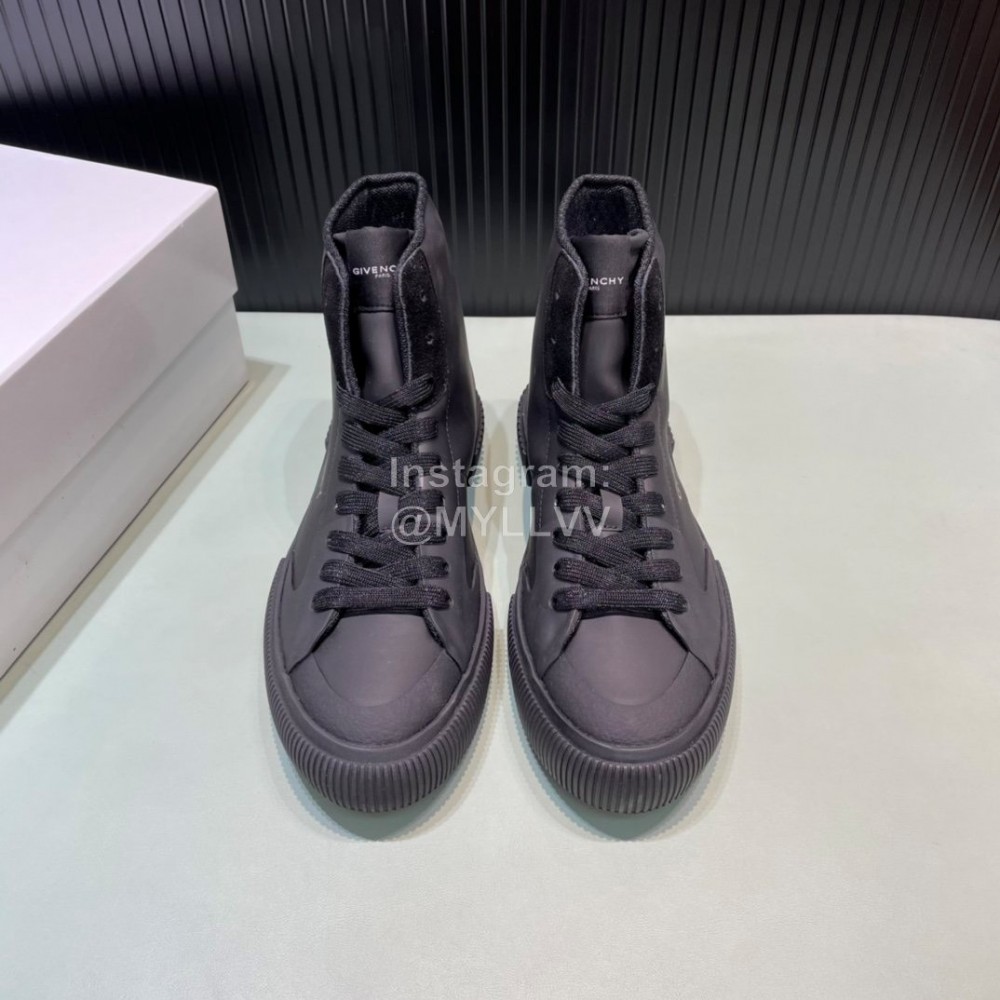 Givenchy Fashion Letter Transparent High Top Sneakers For Men And Women Black