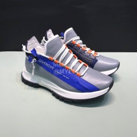 Givenchy Mesh Leather Thick Soled Sneakers For Men Blue