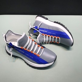 Givenchy Mesh Leather Thick Soled Sneakers For Men Blue