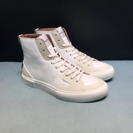 Givenchy Leather High Top Sneakers For Men White