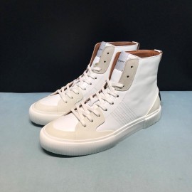 Givenchy Leather High Top Sneakers For Men White