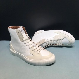 Givenchy Leather High Top Sneakers For Men White