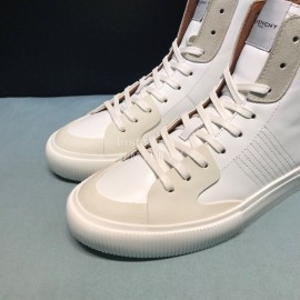 Givenchy Leather High Top Sneakers For Men White