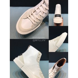 Givenchy Leather High Top Sneakers For Men White