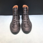 Givenchy Leather High Top Sneakers For Men Black