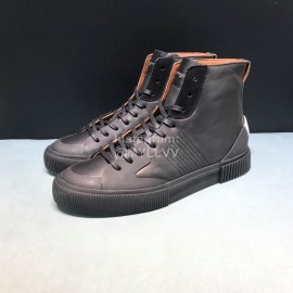 Givenchy Leather High Top Sneakers For Men Black
