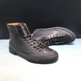 Givenchy Leather High Top Sneakers For Men Black