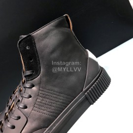 Givenchy Leather High Top Sneakers For Men Black