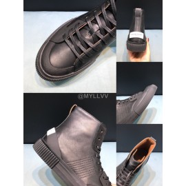 Givenchy Leather High Top Sneakers For Men Black