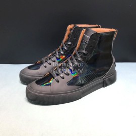 Givenchy Leather High Top Sneakers Black For Men 