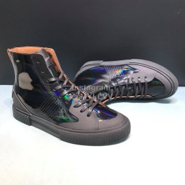 Givenchy Leather High Top Sneakers Black For Men 