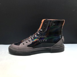 Givenchy Leather High Top Sneakers Black For Men 