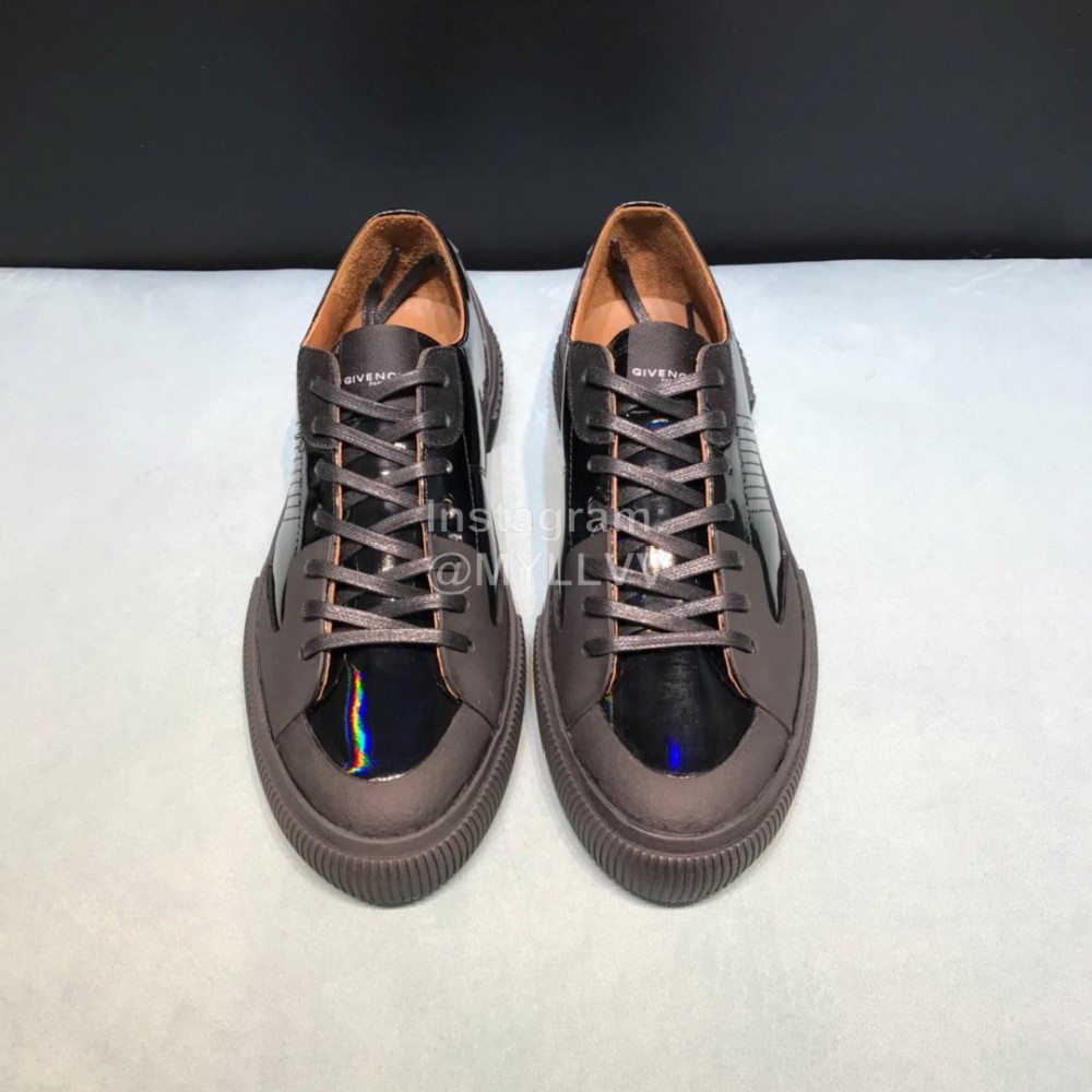 Givenchy Black Leather Lace Up Leisure Shoes For Men
