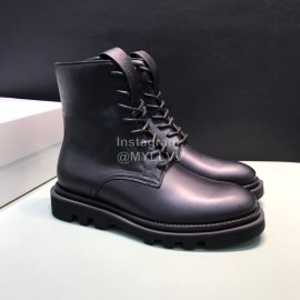 Givenchy Black Smooth Calf Leather Lace Up Boots For Men