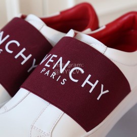 Givenchy New Leather Casual Shoes For Men And Women Wine Red