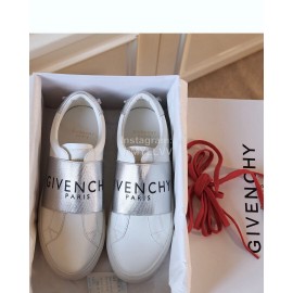 Givenchy New Leather Casual Shoes For Men And Women Silver