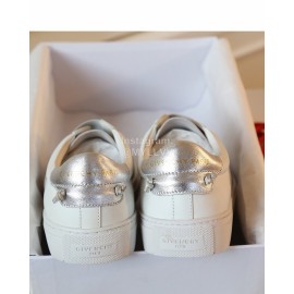 Givenchy New Leather Casual Shoes For Men And Women Silver