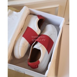Givenchy New Red Leather Casual Shoes For Men And Women 