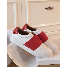 Givenchy New Red Leather Casual Shoes For Men And Women 