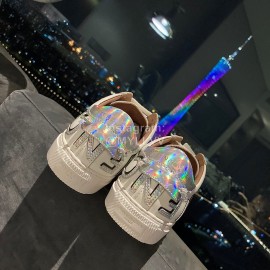 Givenchy New Silk Leather Casual Shoes For Men And Women Silver