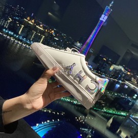 Givenchy New Silk Leather Casual Shoes For Men And Women Silver