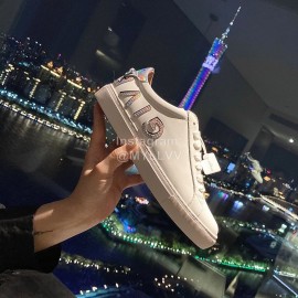 Givenchy New Silk Leather Casual Shoes For Men And Women Silver