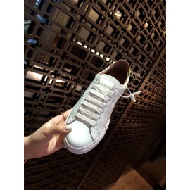 Givenchy Silk Leather Lace Up Casual Sneakers For Men And Women Coffee