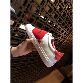 Givenchy Silk Cowhide Lace Up Casual Sneakers For Men And Women Red