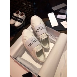 Givenchy Silk Leather Lace Up Casual Sneakers For Men And Women White