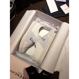 Givenchy Silk Leather Lace Up Casual Sneakers For Men And Women White