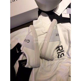 Givenchy Silk Leather Lace Up Casual Sneakers For Men And Women White