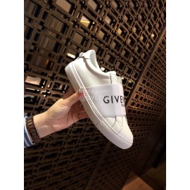 Givenchy Silk Leather Lace Up Casual Sneakers For Men And Women White