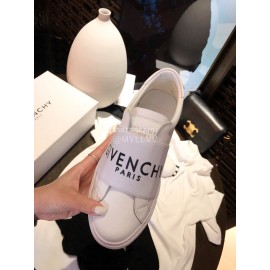 Givenchy Silk Leather Lace Up Casual Sneakers For Men And Women White
