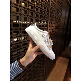 Givenchy Silk Leather Velcro Casual Sneakers For Men And Women Silver